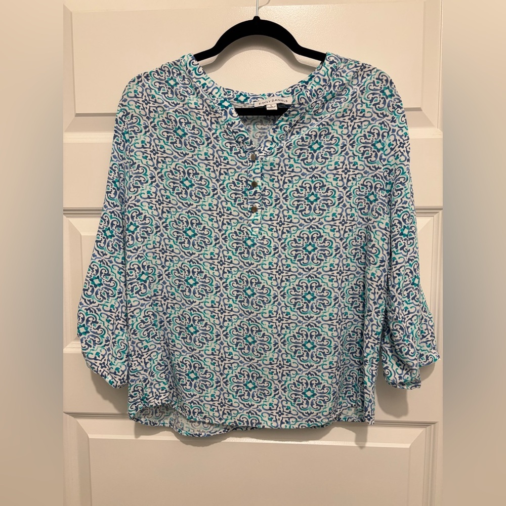 Emily Daniels Mandala print top